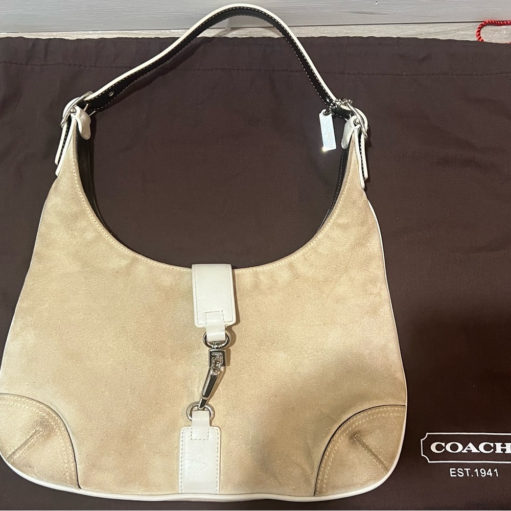 Vintage Coach Suede and Leather Hobo